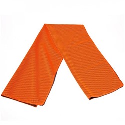 Быстросохнущее полотенце для фитнеса. цвет  оранжевый