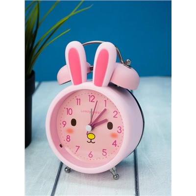 Часы-будильник «Cute rabbit», pink (6х9,5 см)