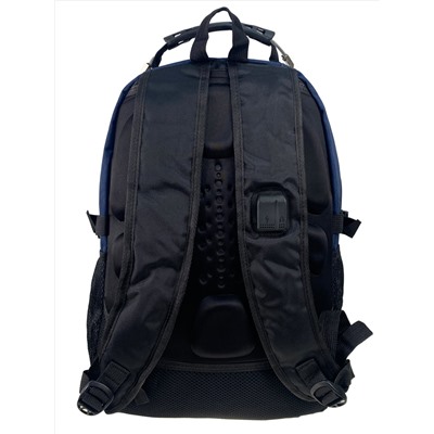 Мужской рюкзак из текстиля ,цвет черный/синий