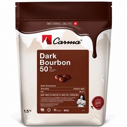 Темный шоколад в галетах / каллетах / дропсах «BOURBON» (50% какао), 100 гр (Carma Barry Callebaut Schweiz)