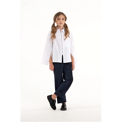 Белая школьная блуза, модель 06175
