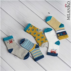 Детские хлопковые носки с рисунком "монстрики" MilanKo IN-165 упаковка