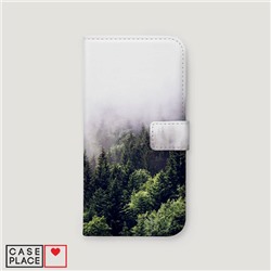 Чехол-книжка В сером тумане лес на Samsung Galaxy A51