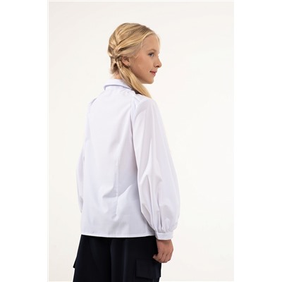 Белая школьная блуза, модель 06170
