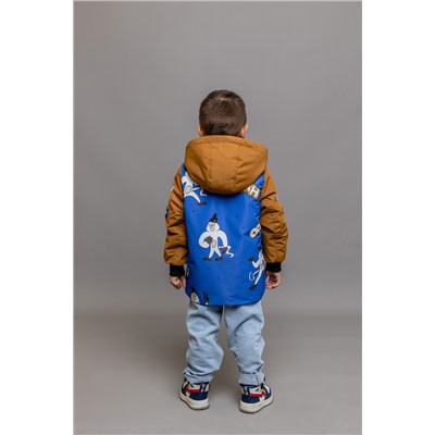 655-24в Куртка-бомбер для мальчика "Марек", синий мультиколор