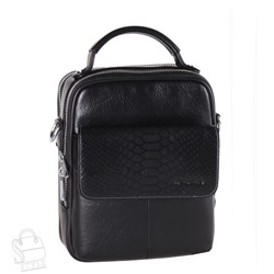 Сумка мужская кожаная 3082H black Heanbag  в Новосибирске