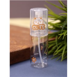 Дорожная бутылочка "Cute cat", brown (60 ml)