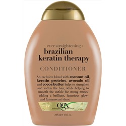 Кондиционер разглаживающий для укрепления волос Бразильский Кератин / Ever Straight Brazilian Keratin Smooth Conditioner, OGX 385 мл