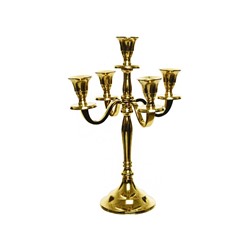 Канделябр КОНСТАНЗО на 5 свечей, металл, золотой, 29.5 см, Kaemingk