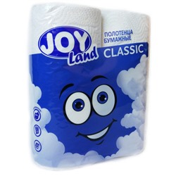 Полотенце бумажное  Joy Land, 2-слойные, 2 рулона, (белый), Стандарт