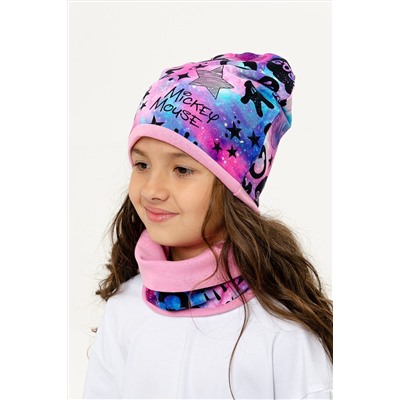 Комплект шапка и шарф Микки Розовый НАТАЛИ #875894