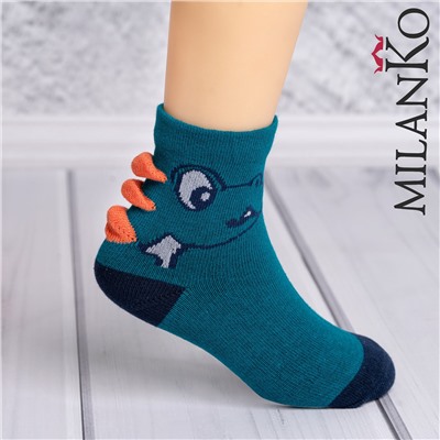 Детские хлопковые носки с рисунком "динозавры" MilanKo IN-165 упаковка