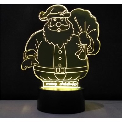 Светильник 3D Санта Клаус