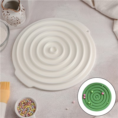 Форма для муссовых десертов и выпечки Доляна «Слои», 27×25,5 см, силикон, цвет белый
