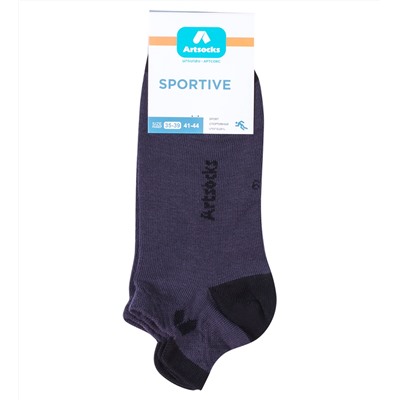 Носки спортивные Sportive ASS-0003 35-39 сер/чер (Artsocks)