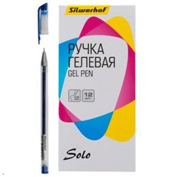 КС-Ручка гелевая "Solo" 0.5мм синяя, игольчатый пишущий узел (1474301) SILWERHOF {Китай}