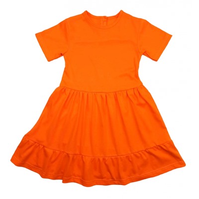 Платье 7076/4 оранжевое