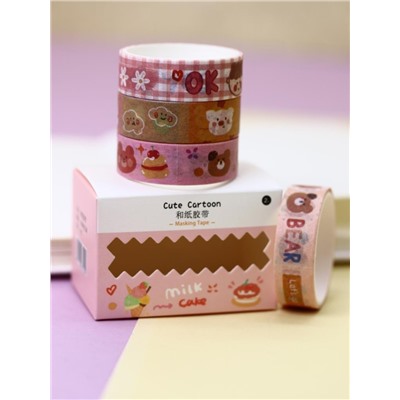 Набор декоративного скотча "Cute cartoon Cake", pink