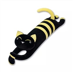 Мягкая игрушка Кошка лежачая черная с полосками 50 см (арт. 418/50)