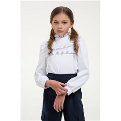 Белая школьная блуза, модель 06178