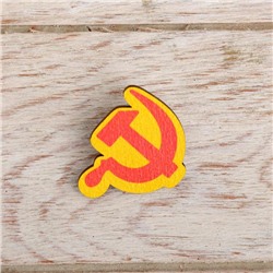 Значок деревянный «СССР» 5 х 6,8 см