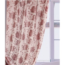 4848/185, ПАСТОРАЛЬ, ткань с люрексовой нитью, цвет - белый фон/розовый рисунок