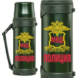 Термос МВД с девизом, – "Служим России, служим закону!" №55