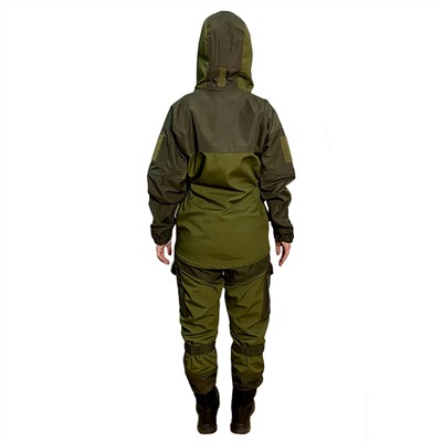 Женский костюм Горка-5 рип-стоп (олива) - Центральная застежка куртки с двухзамковой молнией, центральный ветрозащитный клапан с застежкой на липучку. Нитки особой прочности с нагрузкой на разрыв не менее 2,55 кг на 1 см