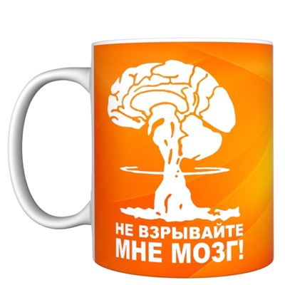 Кружка прикол "Не взрывайте мне мозг !", 330мл