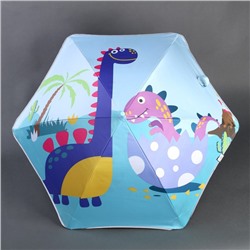 Детский зонт «Динозавры» со светоотражающей лентой, 4,5 × 8 × 70 см, d= 90 см