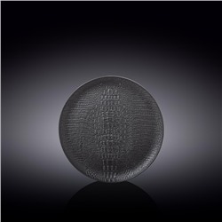 Тарелка круглая Wilmax, d=18 см, цвет чёрный кроко