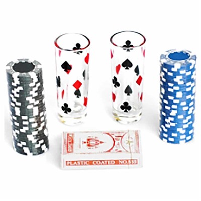 Игра "Пьяный покер" 2 рюмки, 60 фишек, колода карт 30х15см SH 75574