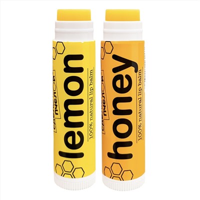 100% натуральные бальзамы для губ "Lemon & Honey" 2 штуки