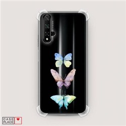 Противоударный силиконовый чехол Акварельные бабочки на Huawei Honor 20