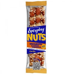 EVERYDAY NUTS Батончик ореховый МИНДАЛЬ СОЛЕНАЯ КАРАМЕЛЬ 40г