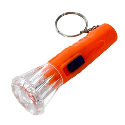 Оранжевый фонарик-брелок для ключей, - может стать и хорошей игрушкой для ребёнка №120