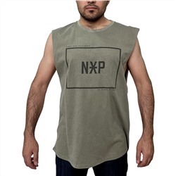 Оливковая майка NXP – один из самых мужских миксов стилей «сафари» + «милитари» №418