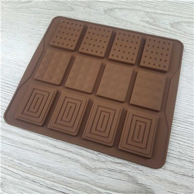 Силиконовая форма для шоколада Плитки Зазеркалье 12 ячеек