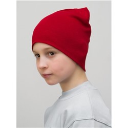 Шапка для мальчика (Цвет красный), размер 52-54,  хлопок 95%