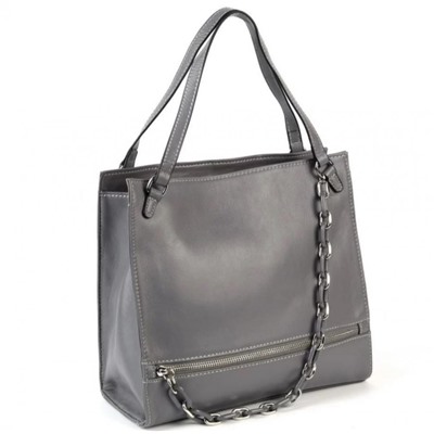 Женская кожаная сумка NULA. Серый