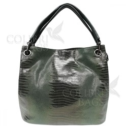 Женская кожаная сумка Ingrid Nova Midi. Темно-зеленый