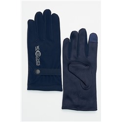 Классические перчатки зимние мужские темно-синего цвета #780817