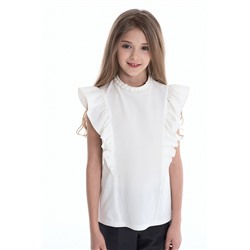 Молочная школьная блуза Mooriposh, модель 0656