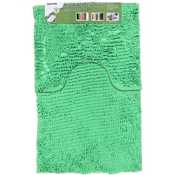 Набор ковриков для ванной ЛАПША - ярко - зеленый 2 пр. р-р 80х50 и 40х50