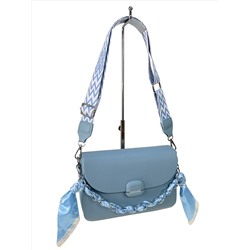 Женская сумка из искусственной кожи, цвет голубой