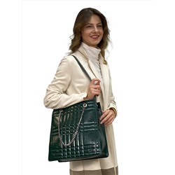 Каркасная женская сумка из искусственной кожи, цвет зеленый