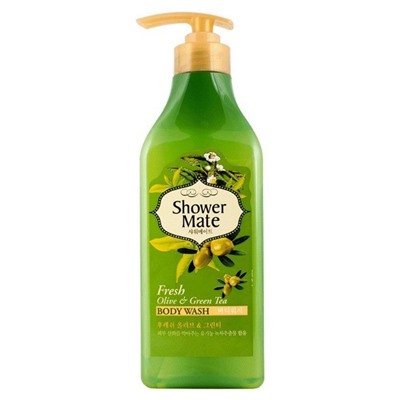 KeraSys Гель для душа оливки и зелёный чай / Shower Mate Fresh Olive & Green Tea, 550 мл