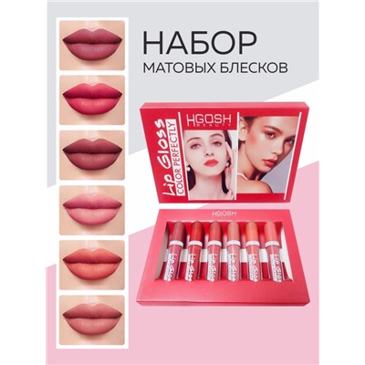 HGOSH  Подарочный набор матовых блесков для губ Color Perfectly