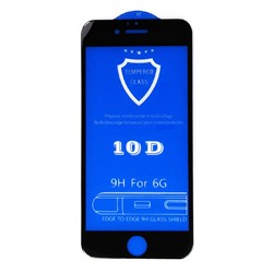 Защитное стекло 10D 9H Glass Pro для iPhone 6 - черный