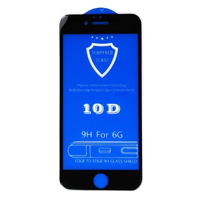 Защитное стекло 10D 9H Glass Pro для iPhone 6 - черный